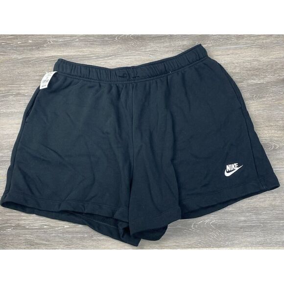 Nike Sweat Shorts Womens Size 0X Black DV5086-010 Club Fleece Standard Fit - Picture 1 of 8